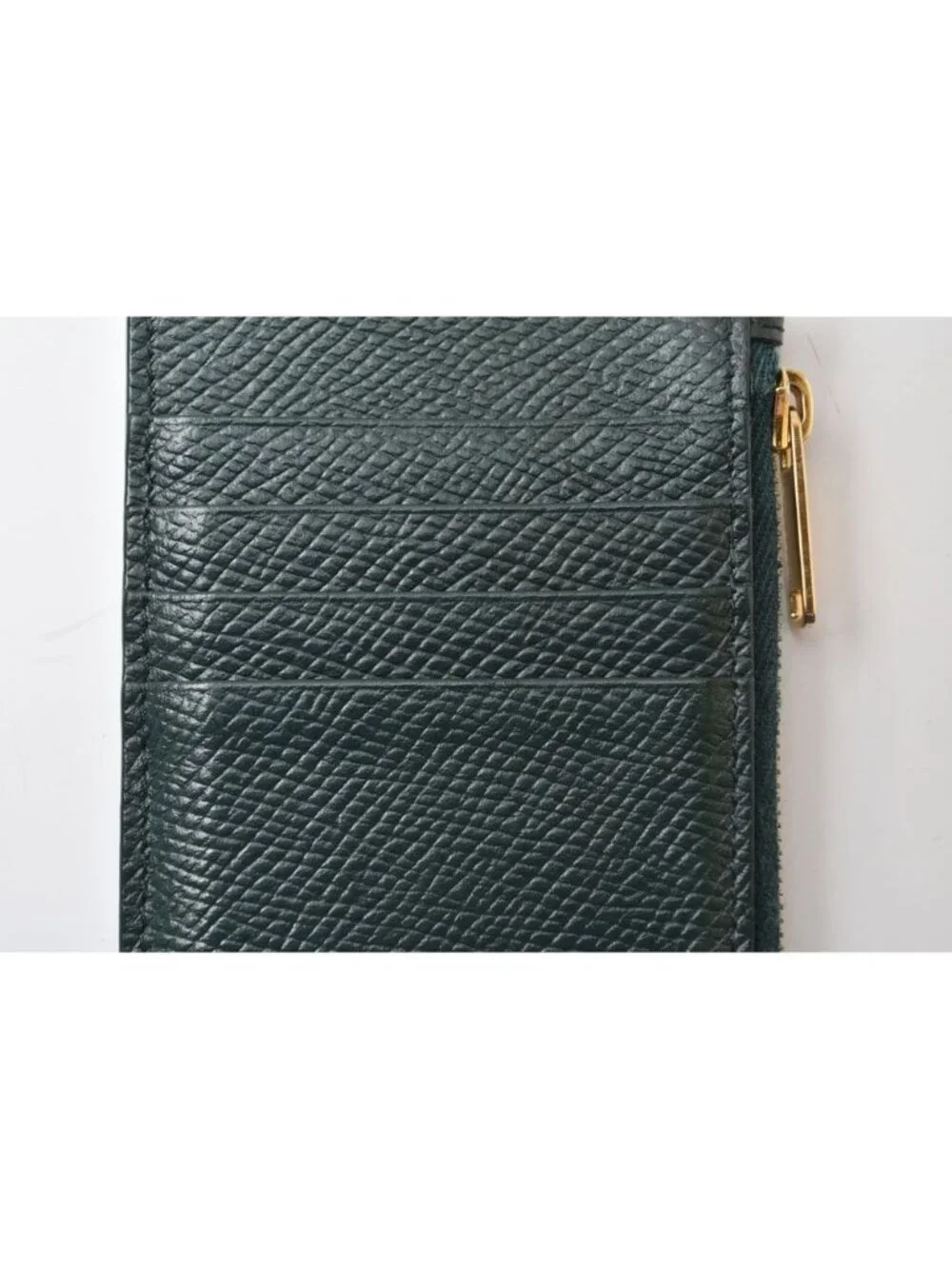 Celine Coin Purse Card Slot Compact with Zip Fragment Case Green
